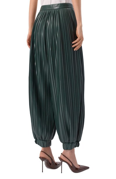 Джоггеры из экокожи ROWEN ROSE зеленого цвета по цене 126000 руб., арт. PNT_RR469, фото 4 Джоггеры из экокожи ROWEN ROSE, арт. PNT_RR469, фото 4