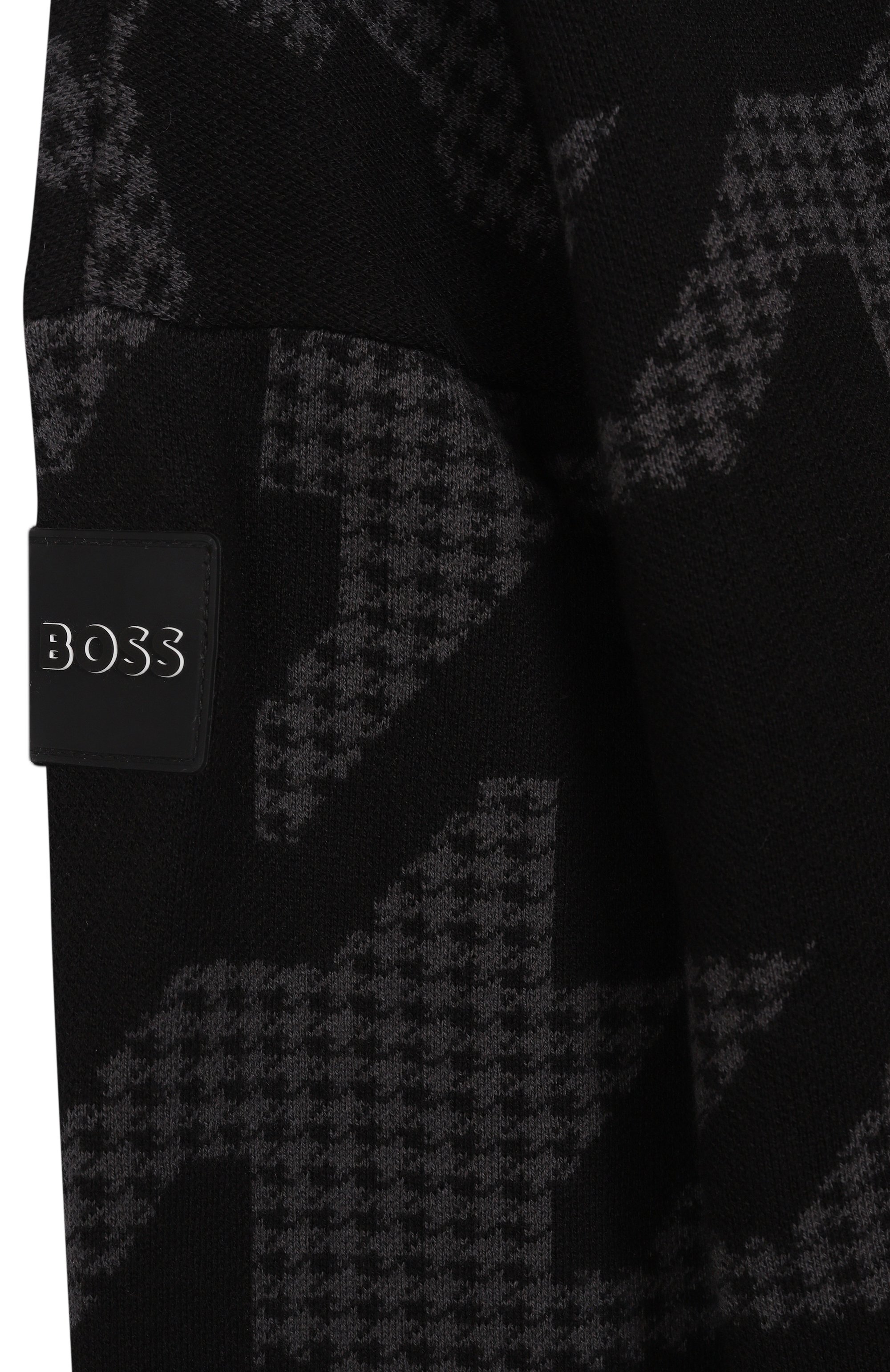 Хлопковое худи BOSS темно-серого цвета по цене 16950 руб., арт. J51181/14A-16A, фото 3 Хлопковое худи BOSS, арт. J51181/14A-16A, фото 3