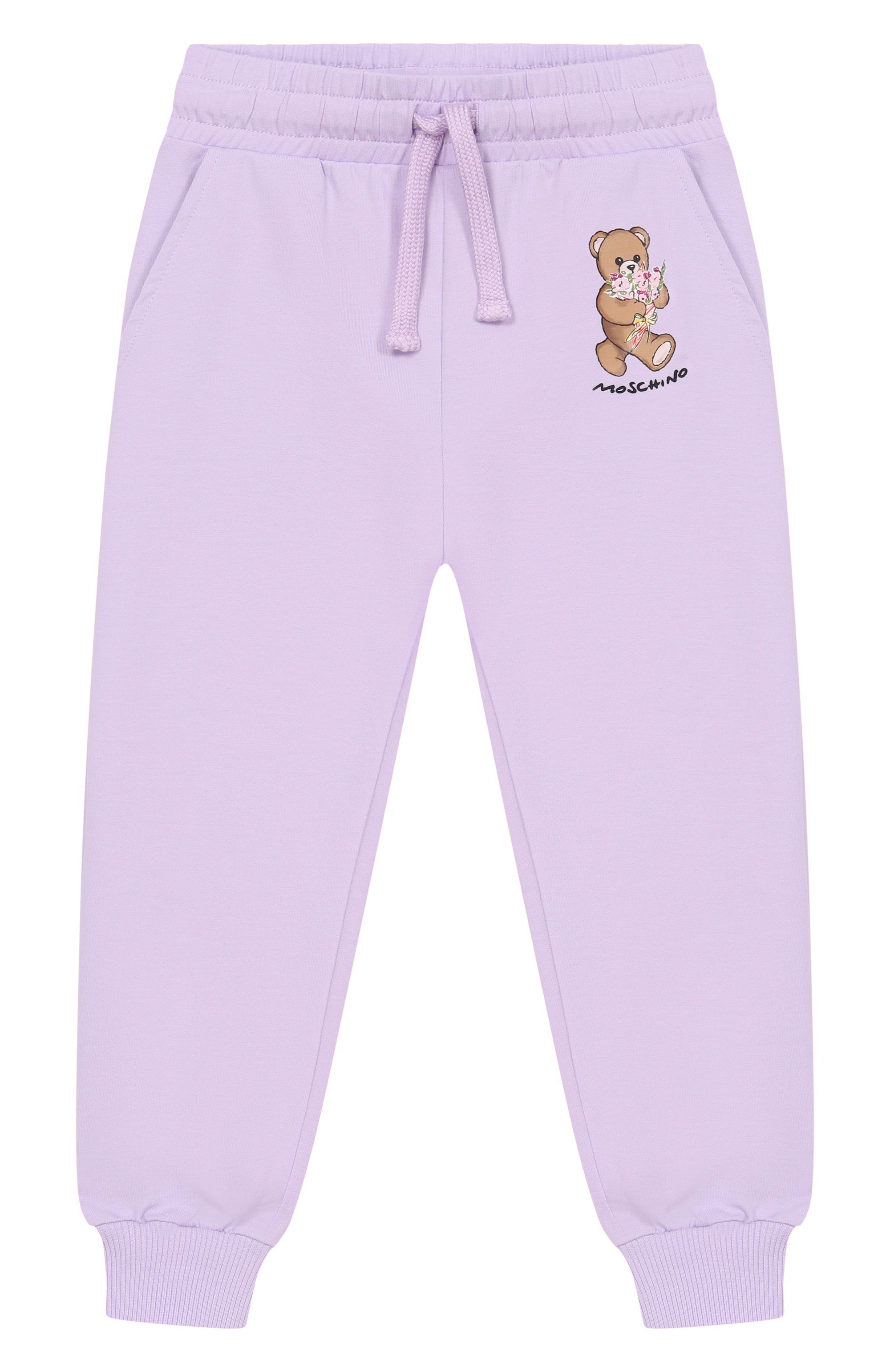 Костюм из толстовки и брюк MOSCHINO сиреневого цвета по цене 28900 руб., арт. HAK033/LDA00, фото 4 Костюм из толстовки и брюк MOSCHINO, арт. HAK033/LDA00, фото 4