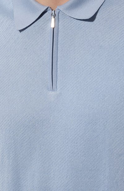 Поло из шелка и хлопка ZILLI, арт. MBZ-PZ122-JACQ1/MC01, фото 5