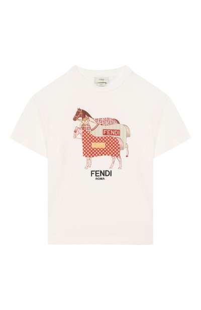 Хлопковая футболка FENDI, арт. JMI498/7AJ/8A-12+
