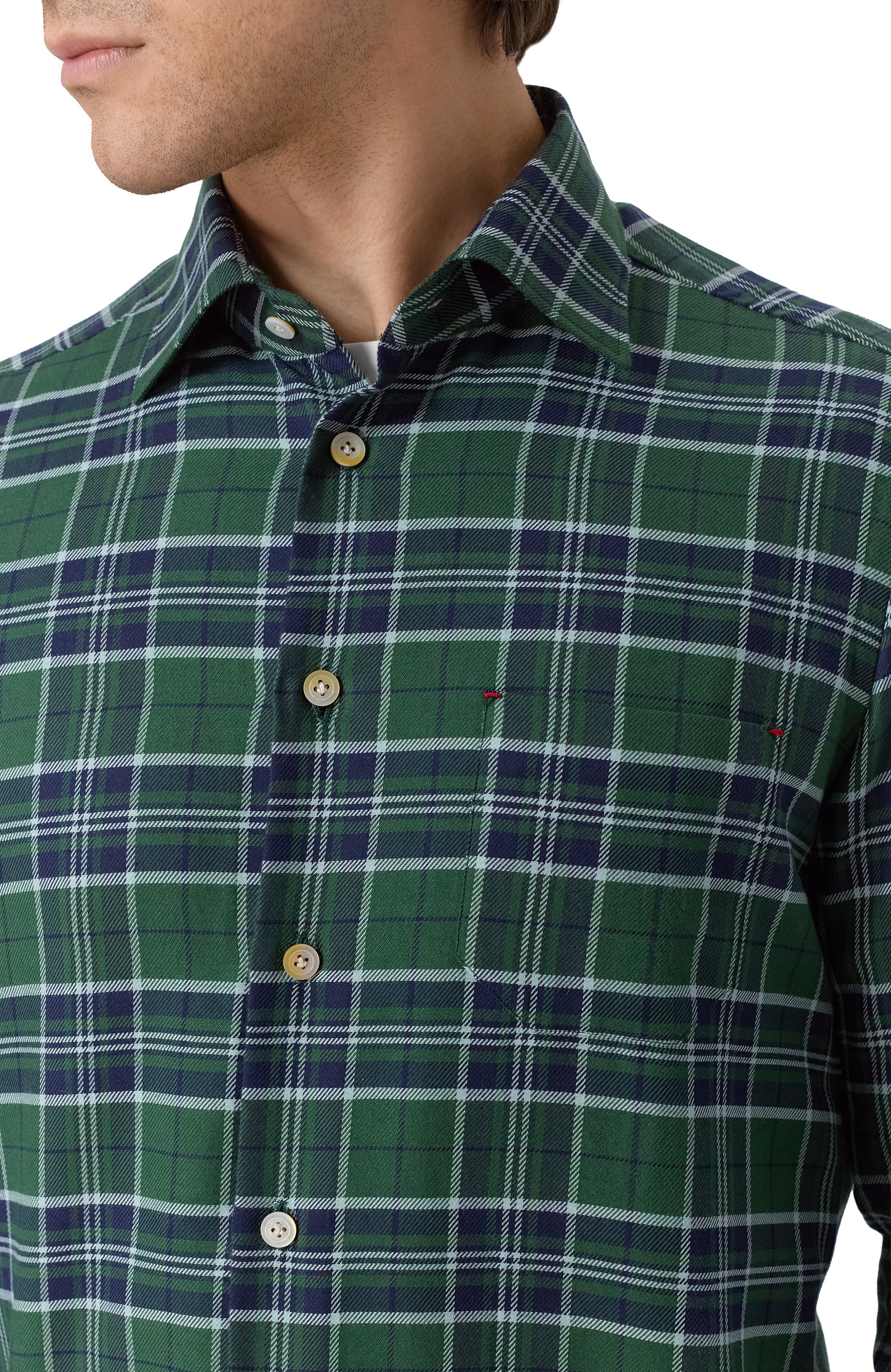 Рубашка из хлопка и кашемира KITON, арт. UMCNERH0942007, фото 5