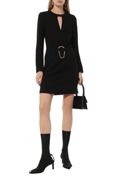 Женские текстильные ботильоны JIL SANDER черного цвета, арт. J16WU0037/P4864 | Фото 2 (Материал внешний: Текстиль; Каблук высота: Высокий; Материал сплава: Проставлено; Материал утеплителя: Без утеплителя; Каблук тип: Шпилька; Материал внутренний: Текстиль; Подошва: Плоская; Драгоценные камни: Проставлено)