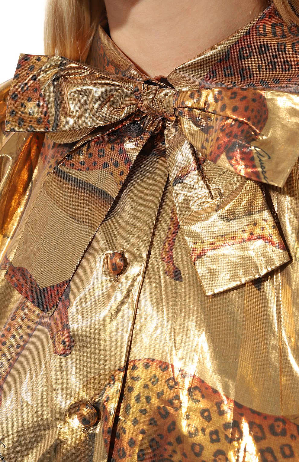 Блузка GUCCI золотого цвета по цене 216000 руб., арт. 608034 ZADFU, фото 5 Блузка GUCCI, арт. 608034 ZADFU, фото 5