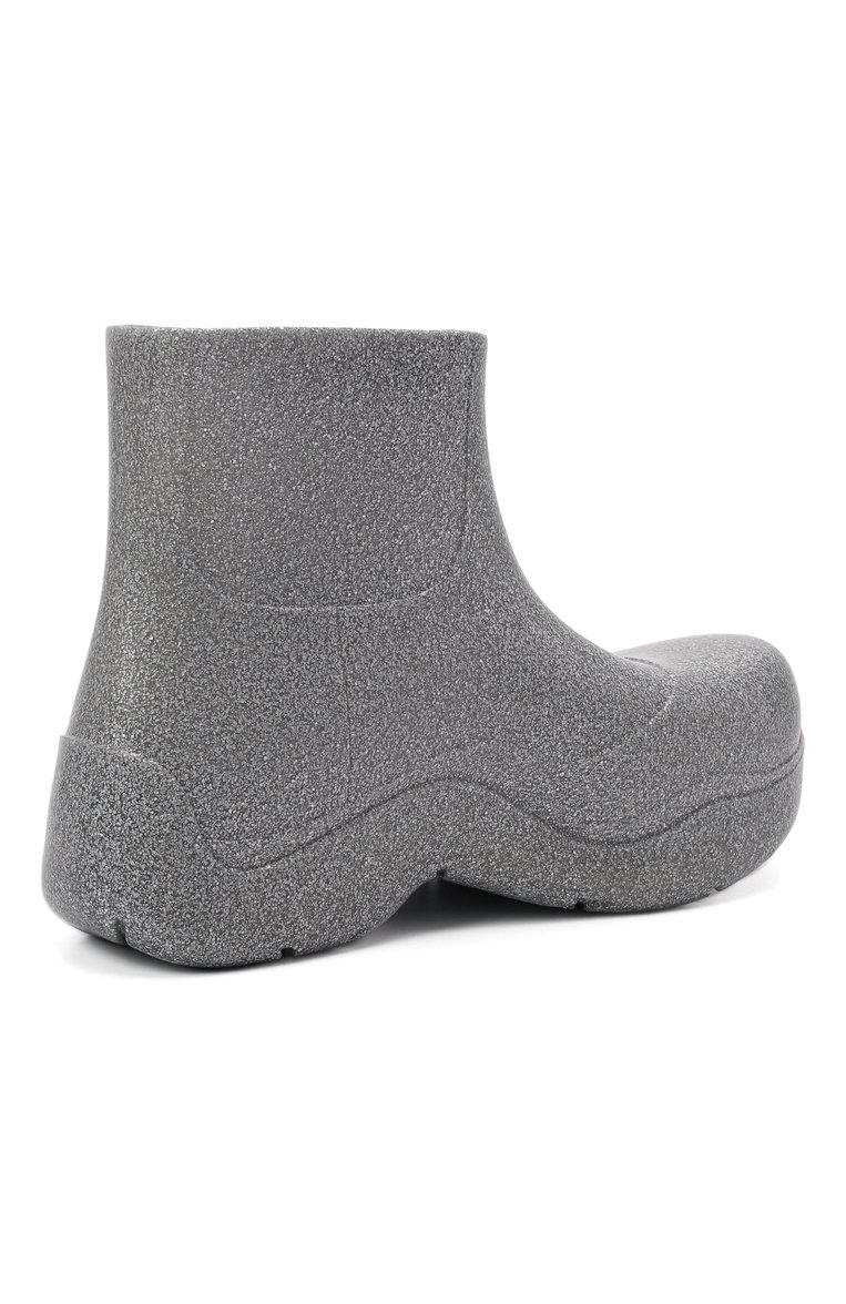 Мужские резиновые сапоги puddle BOTTEGA VENETA серебряного цвета, арт. 640043/V10Q0 | Фото 5 (Материал внутренний: Текстиль, Натуральная кожа; Каблук высота: Высокий; Подошва: Массивная; Материал внешний: Резина; Мужское Кросс-КТ: Сапоги-обувь; Кросс-КТ: резиновые; Материал утеплителя: Без утеплителя; Драгоценные камни: Проставлено; Материал сплава: Проставлено)