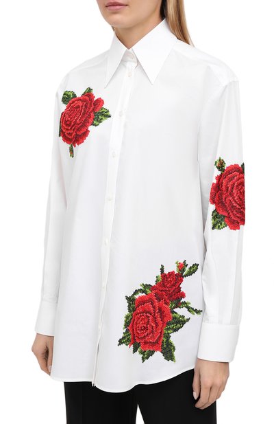 Рубашка из хлопка и шелка DOLCE & GABBANA, арт. F5006Z/FUMWI, фото 3