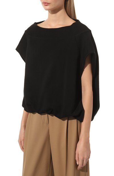 Хлопковый топ DRIES VAN NOTEN черного цвета по цене 39950 руб., арт. 231-031110-6610, фото 3 Хлопковый топ DRIES VAN NOTEN, арт. 231-031110-6610, фото 3