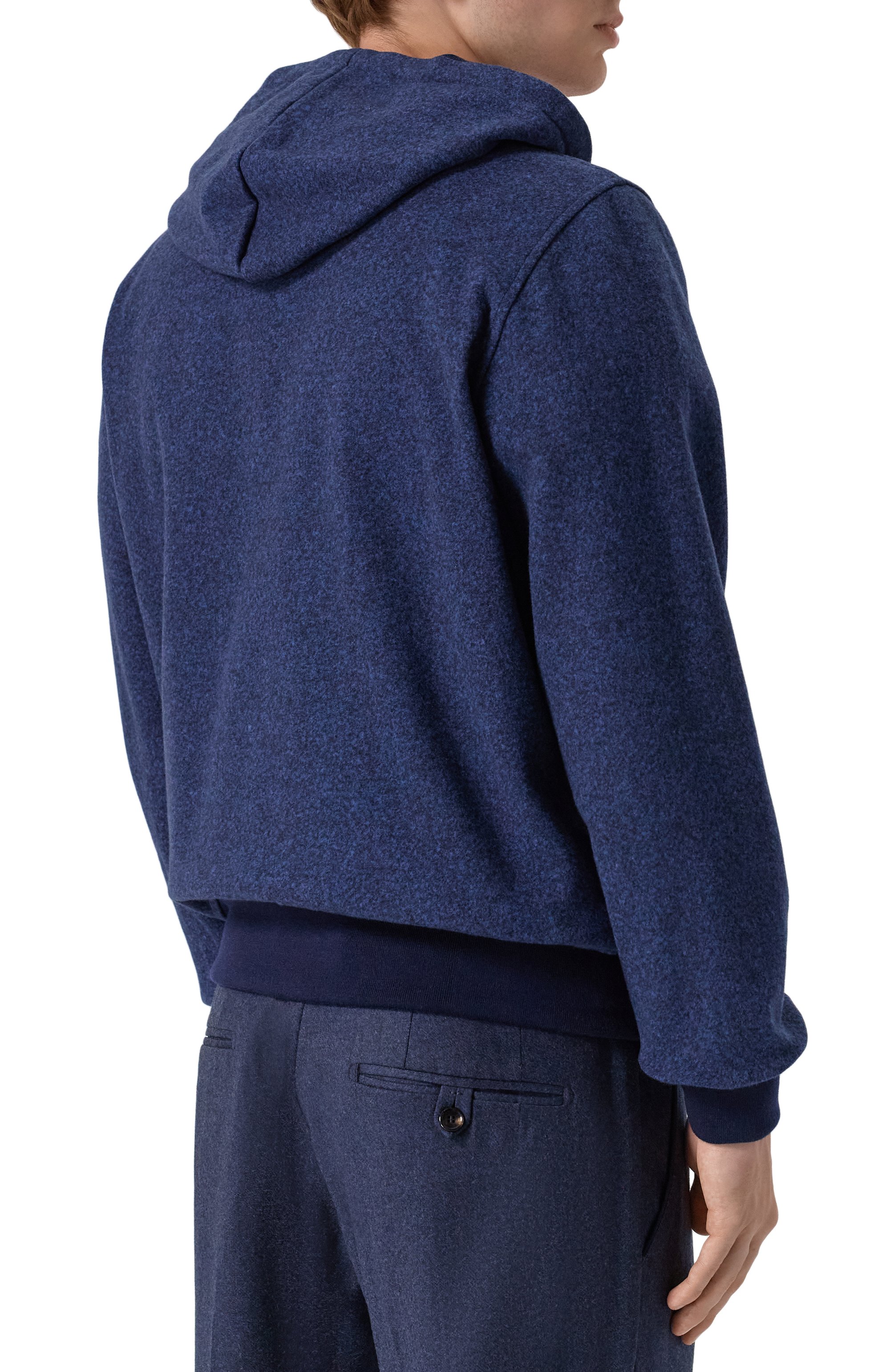 Толстовка из хлопка и шерсти CAPOBIANCO синего цвета по цене 94600 руб., арт. 19M409.FS00., фото 4 Толстовка из хлопка и шерсти CAPOBIANCO, арт. 19M409.FS00., фото 4