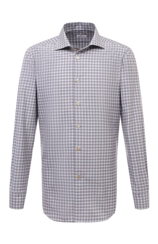 Хлопковая сорочка Kiton UCIH0863711 Серый UCIH0863711