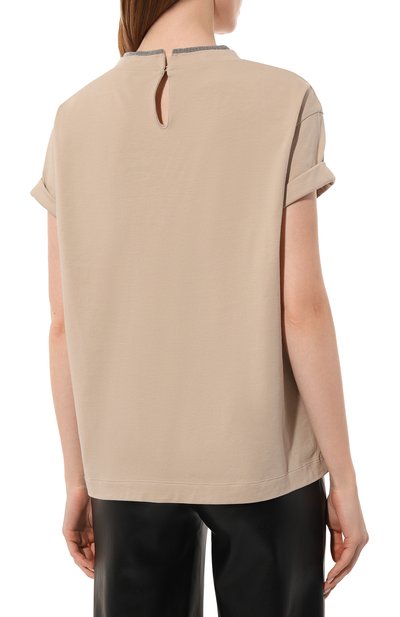 Хлопковая футболка BRUNELLO CUCINELLI, арт. M0T18BD200, фото 4