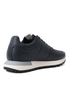Мужские кожаные кроссовки EMPORIO ARMANI темно-синего цвета, арт. X4X684/XR323 | Фото 5 (Материал сплава: Проставлено; Драгоценные камни: Проставлено; Материал внешний: Натуральная кожа; Материал внутренний: Текстиль; Подошва: Массивная; Стили: Классический; Кросс-КТ: Низкие; Материал утеплителя: Без утеплителя)