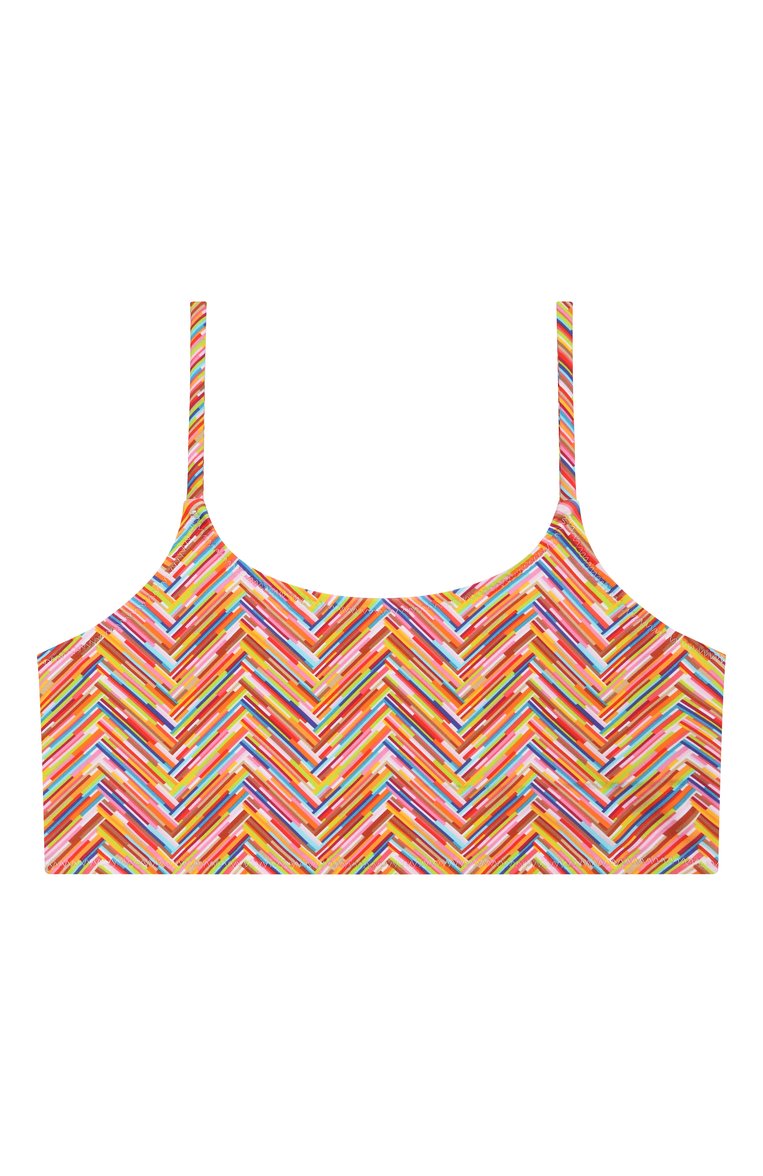 Детского раздельный купальник MISSONI разноцветного цвета, арт. MWCA19/Z2889/12-16 | Фото 2 (Нос: Не проставлено; Девочки Кросс-КТ: Купальники-пляж; Принт: С принтом; Материал внешний: Синтетический материал; Ростовка одежда: 12 лет | 152 см, 13 - 15 лет | 158 см)
