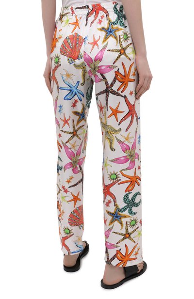 Шелковые брюки VERSACE разноцветного цвета по цене 96850 руб., арт. AUD05057/1F01193, фото 4 Шелковые брюки VERSACE, арт. AUD05057/1F01193, фото 4