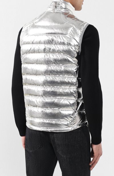 Пуховый жилет RALPH LAUREN серебряного цвета по цене 96500 руб., арт. 790714236, фото 4 Пуховый жилет RALPH LAUREN, арт. 790714236, фото 4