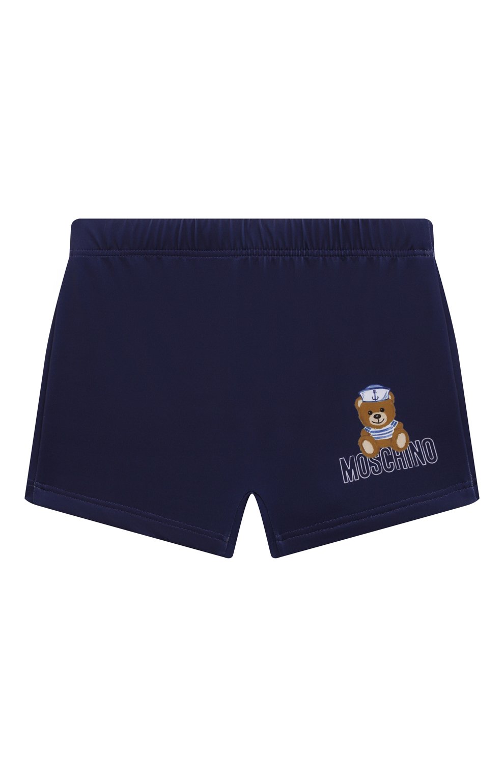 Плавки-шорты MOSCHINO темно-синего цвета по цене 6965 руб., арт. MSL006/LKA00, фото 1 Плавки-шорты MOSCHINO, арт. MSL006/LKA00, фото 1