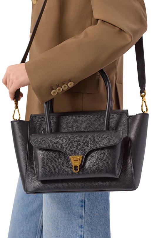 Сумка Double Beat medium Coccinelle E1 T8A 18 02 01 Чёрный  E1 T8A 18 02 01 Фото 2