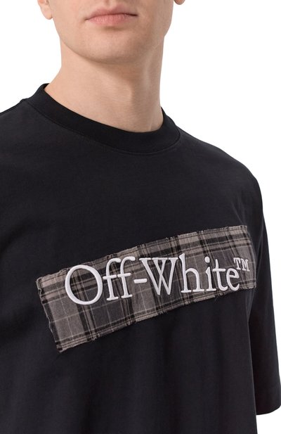 Хлопковая футболка OFF-WHITE, арт. 0MAA120F25JER00N, фото 5