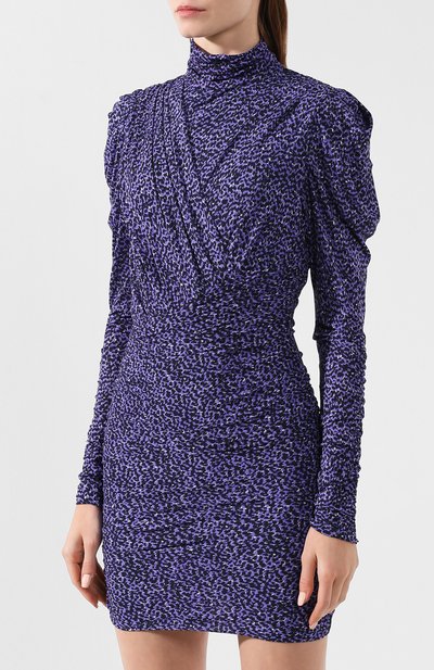 Платье из вискозы ISABEL MARANT синего цвета по цене 59500 руб., арт. R01496-19A026I/JIS0LA, фото 3 Платье из вискозы ISABEL MARANT, арт. R01496-19A026I/JIS0LA, фото 3