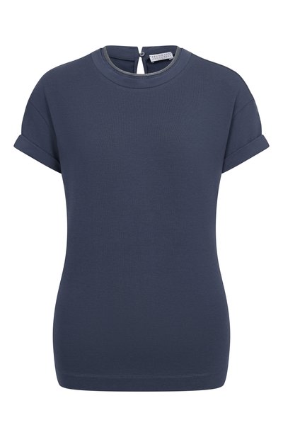 Женский хлопковый топ BRUNELLO CUCINELLI, арт. MPT18BD200