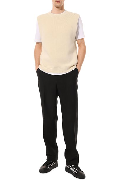 Текстильные кеды b-court BALMAIN черно-белого цвета по цене 59950 руб., арт. XM0VG290TJXH, фото 2 Текстильные кеды b-court BALMAIN, арт. XM0VG290TJXH, фото 2