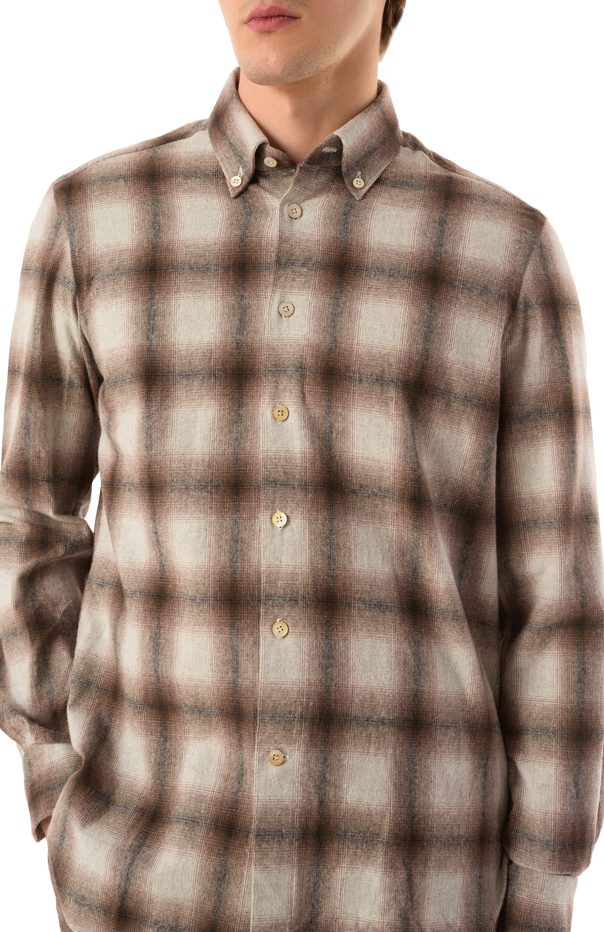 Хлопковая рубашка KITON, арт. UCIH0903402, фото 5