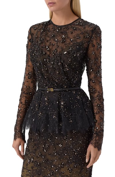 Топ с отделкой пайетками ELIE SAAB, арт. T0415NP26/LAE04, фото 3