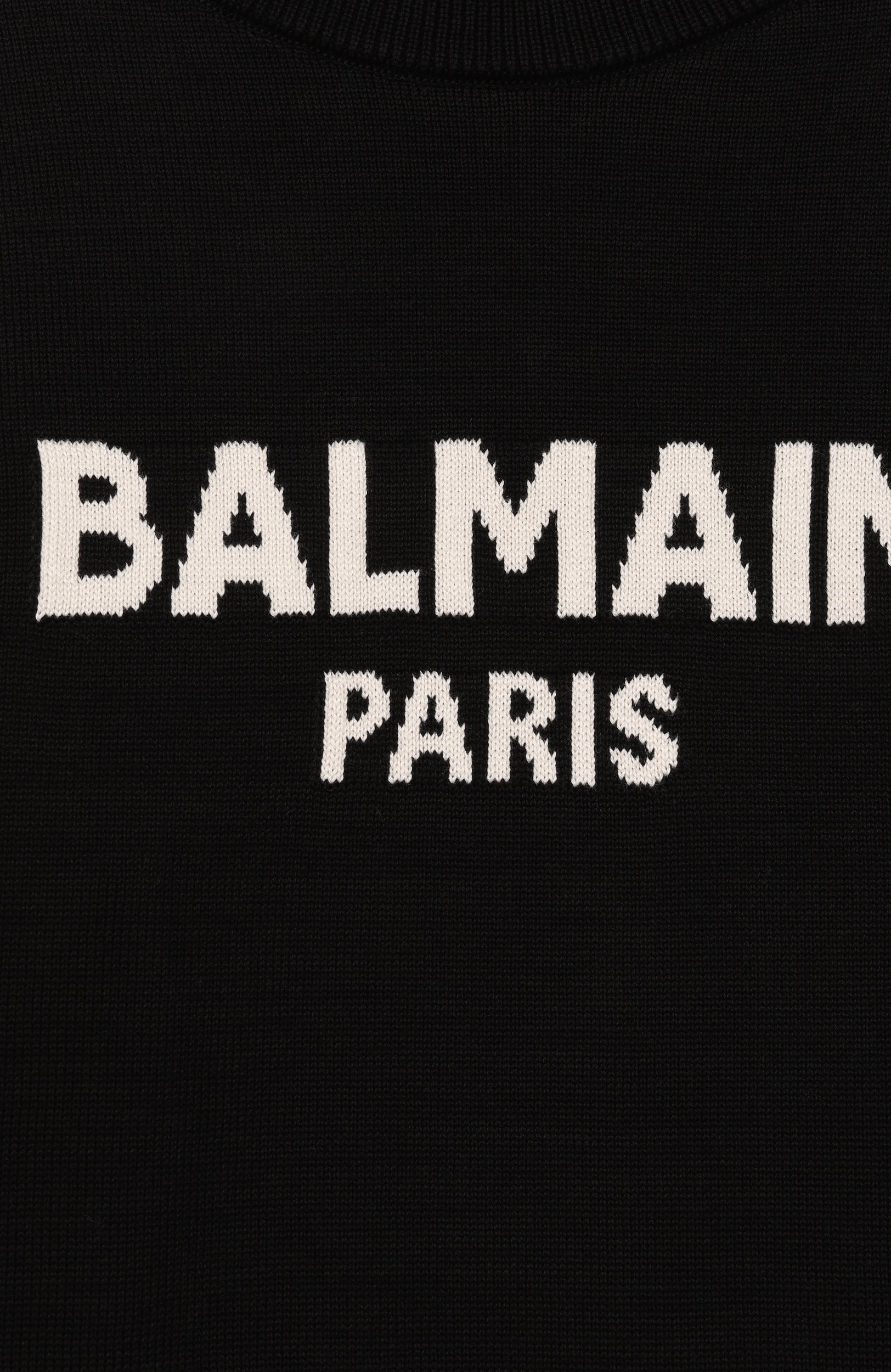 Хлопковый пуловер BALMAIN черного цвета по цене 34450 руб., арт. BY9P60, фото 3 Хлопковый пуловер BALMAIN, арт. BY9P60, фото 3