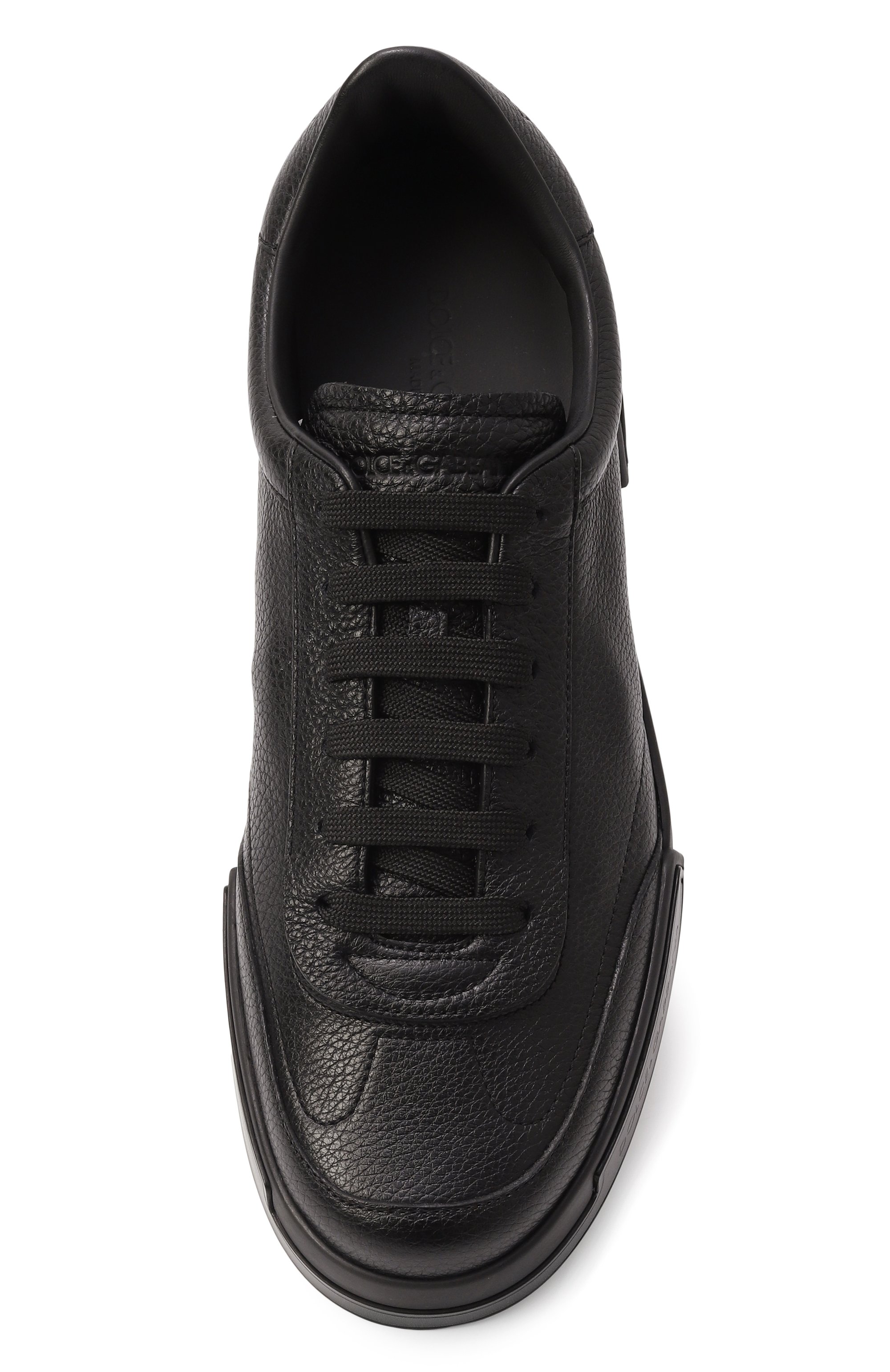 Кожаные кеды portofino yacht DOLCE & GABBANA черного цвета по цене 99500 руб., арт. A20190/A6A88, фото 6 Кожаные кеды portofino yacht DOLCE & GABBANA, арт. A20190/A6A88, фото 6