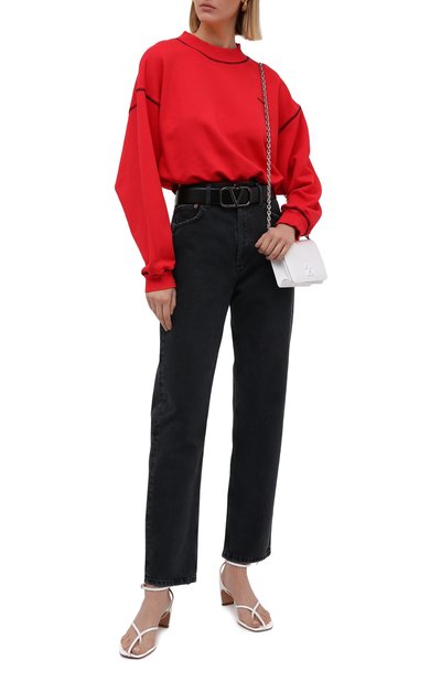 Хлопковый свитшот REDVALENTINO красного цвета по цене 28800 руб., арт. WR3MF07R/61W, фото 2 Хлопковый свитшот REDVALENTINO, арт. WR3MF07R/61W, фото 2
