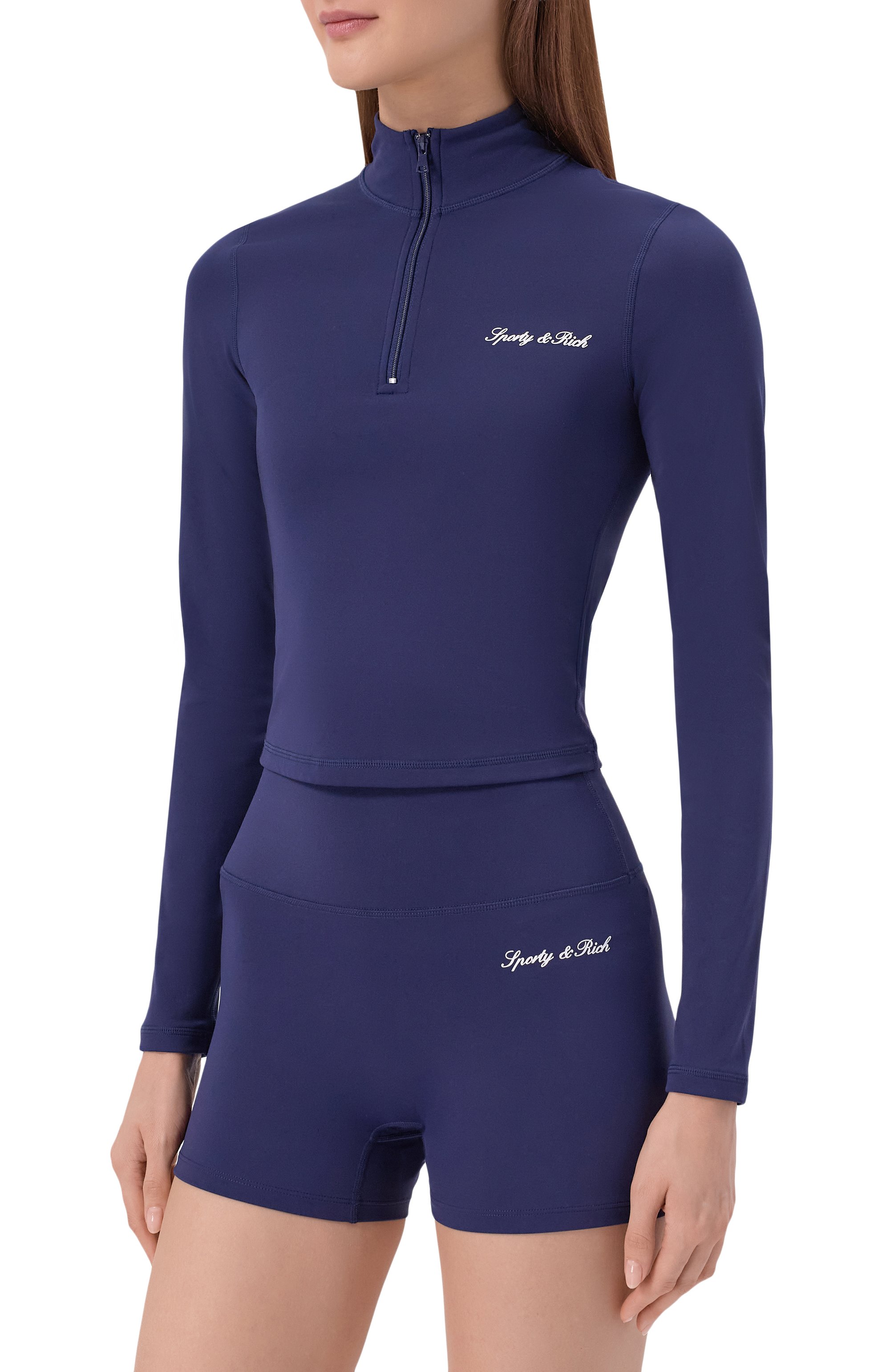 Пуловер SPORTY AND RICH темно-синего цвета по цене 24300 руб., арт. T010275326BL106, фото 3 Пуловер SPORTY AND RICH, арт. T010275326BL106, фото 3