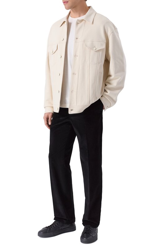 Хлопковая куртка-рубашка Dolce & Gabbana G9BKBT/HU705 Кремовый  G9BKBT/HU705 Фото 2