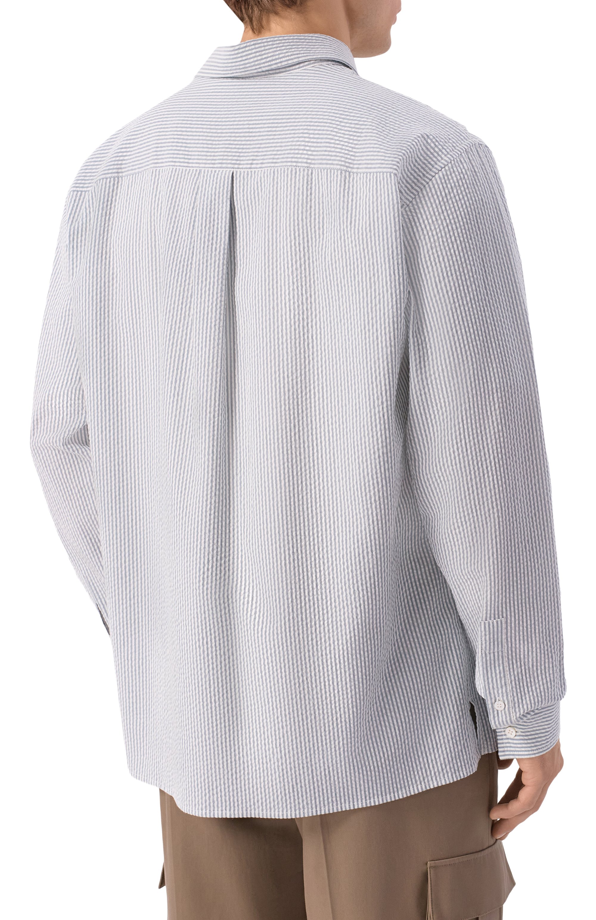 Хлопковая рубашка MVST, арт. M26.2PM.B010/F134 STRIPED SEERSUCKER, фото 4