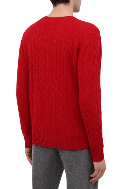 Свитер из шерсти и кашемира POLO RALPH LAUREN красного цвета по цене 26400 руб., арт. 710719546, фото 4 Свитер из шерсти и кашемира POLO RALPH LAUREN, арт. 710719546, фото 4