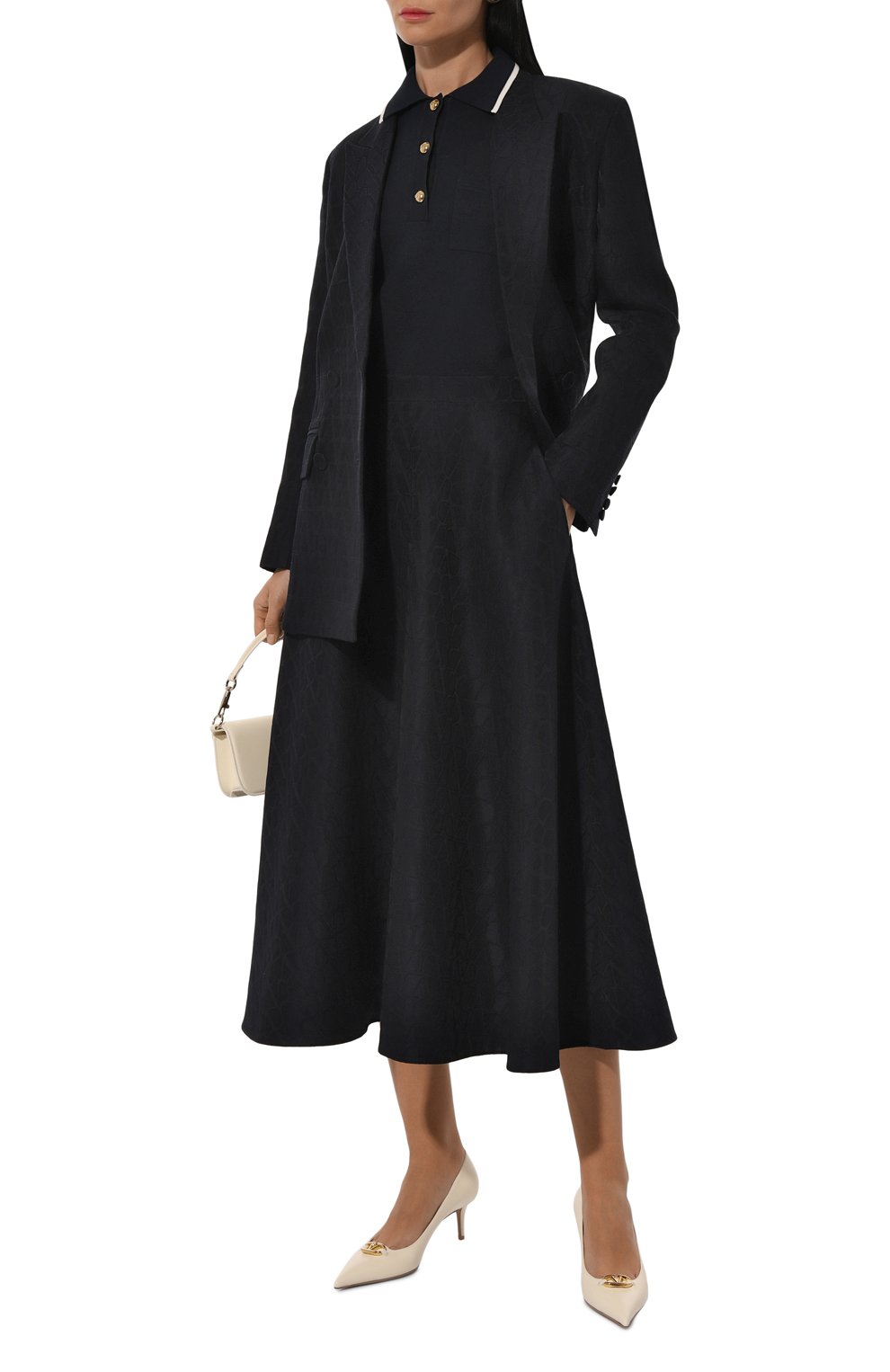 Хлопковое поло VALENTINO, арт. 5B3KC57C8P9, фото 2