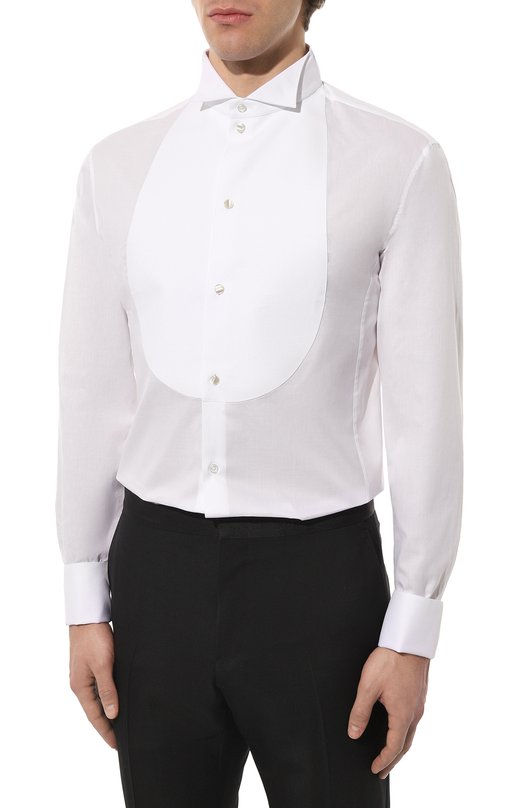 Хлопковая сорочка Giorgio Armani 1SGCCZS2/TZ200 Белый  1SGCCZS2/TZ200 Фото 4