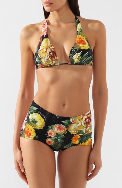 Бра с принтом DOLCE & GABBANA черного цвета по цене 33350 руб., арт. 01A01J/FSGP0, фото 2 Бра с принтом DOLCE & GABBANA, арт. 01A01J/FSGP0, фото 2