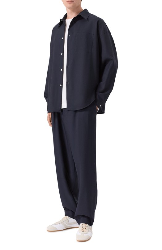 Шерстяные брюки Marni PUMU0017U6/UTW839 Синий  PUMU0017U6/UTW839 Фото 2