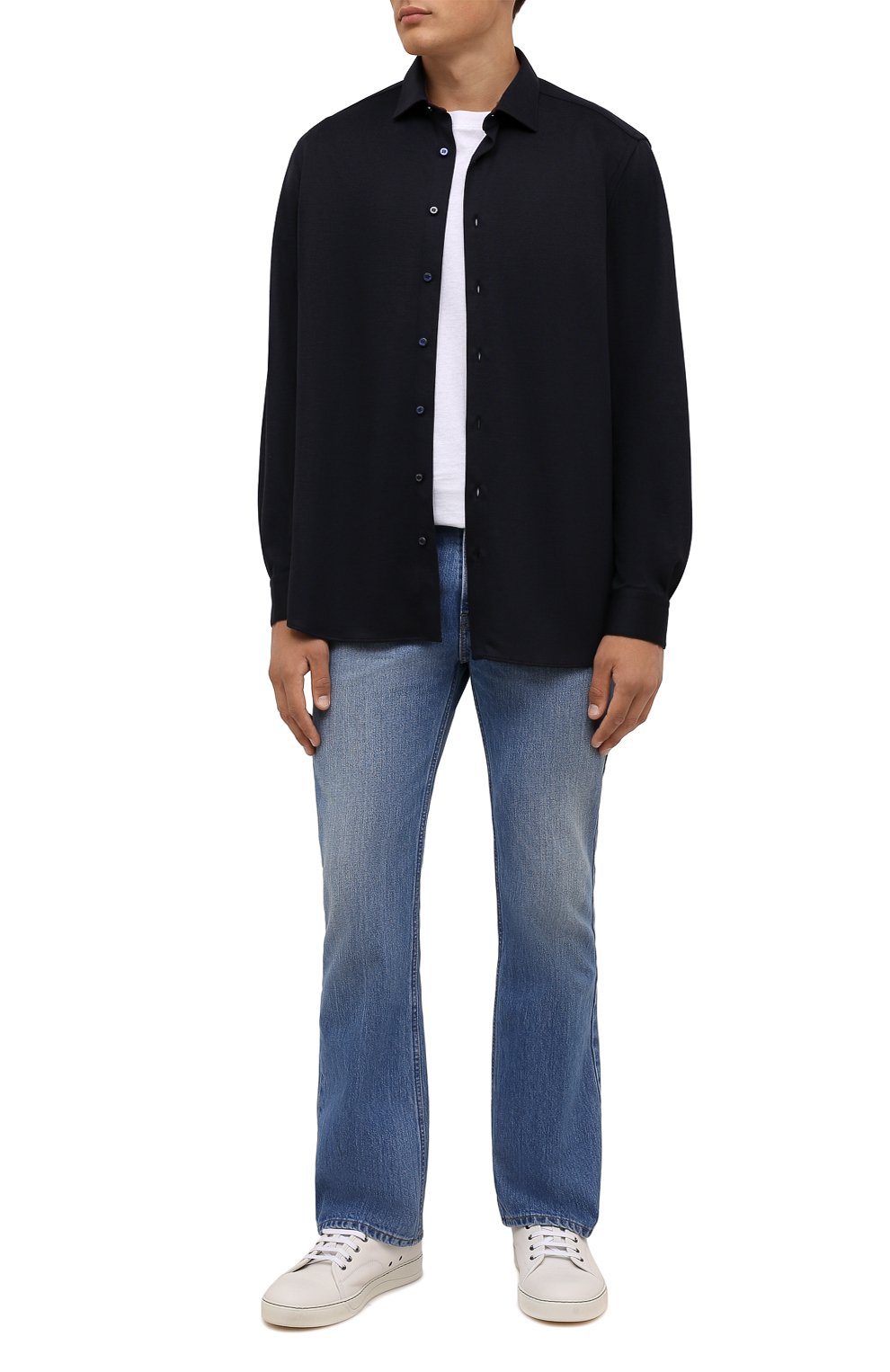 Шерстяная рубашка ZILLI SPORT темно-синего цвета по цене 127000 руб., арт. MFW-66028-000/ZS0004, фото 2 Шерстяная рубашка ZILLI SPORT, арт. MFW-66028-000/ZS0004, фото 2