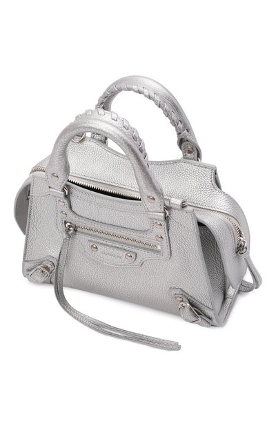 Сумка neo classic city mini BALENCIAGA серебряного цвета по цене 183000 руб., арт. 638524/15YKY, фото 4 Сумка neo classic city mini BALENCIAGA, арт. 638524/15YKY, фото 4