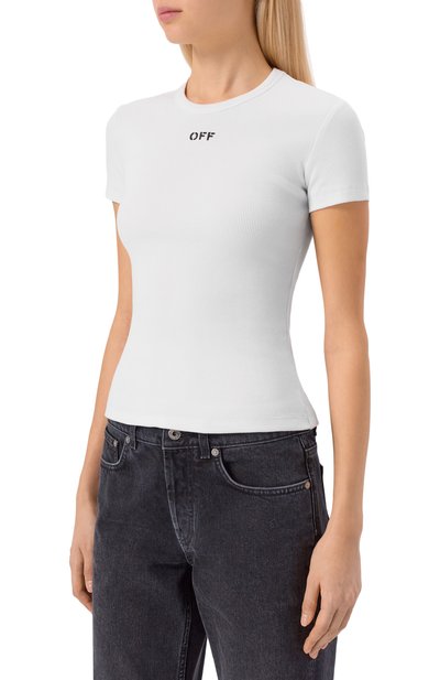 Хлопковая футболка OFF-WHITE, арт. 0WAA065C99JER005, фото 3