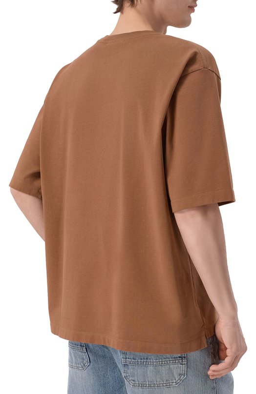 Хлопковая футболка Dsquared2 S74GD1525/D20106 Коричневый  S74GD1525/D20106 Фото 4