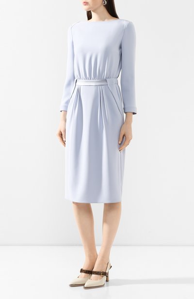 Платье GIORGIO ARMANI голубого цвета по цене 157000 руб., арт. 0SHVA049/T002M, фото 3 Платье GIORGIO ARMANI, арт. 0SHVA049/T002M, фото 3