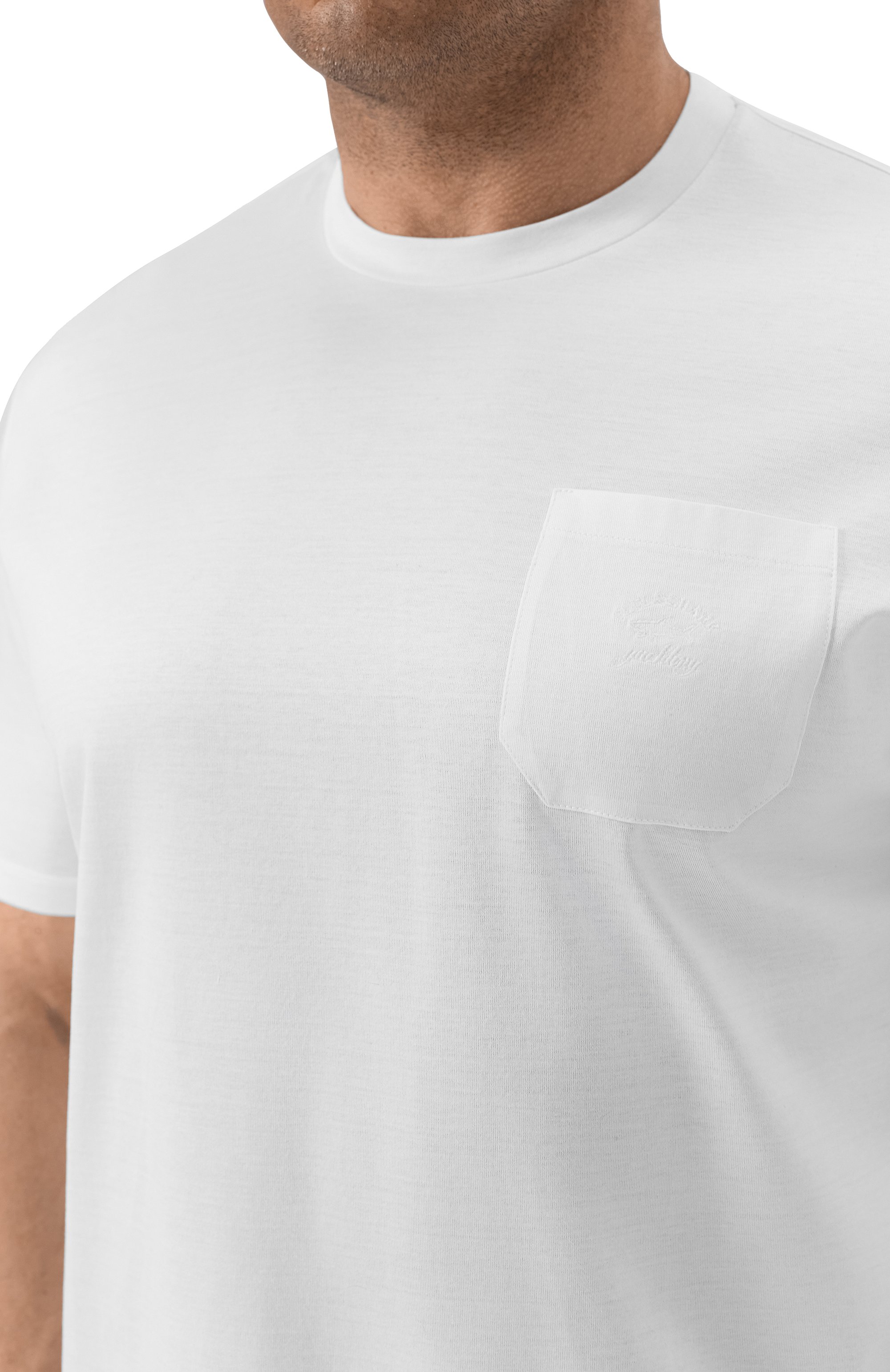 Хлопковая футболка PAUL&SHARK белого цвета по цене 22400 руб., арт. C0P1011/3XL-6XL, фото 5 Хлопковая футболка PAUL&SHARK, арт. C0P1011/3XL-6XL, фото 5