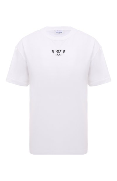 Женская хлопковая футболка OFF-WHITE, арт. 0WAA089S24JER002