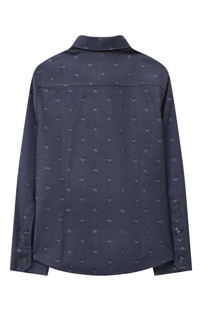 Хлопковая рубашка EMPORIO ARMANI синего цвета по цене 12100 руб., арт. 6H4CA4/1NXXZ, фото 2 Хлопковая рубашка EMPORIO ARMANI, арт. 6H4CA4/1NXXZ, фото 2