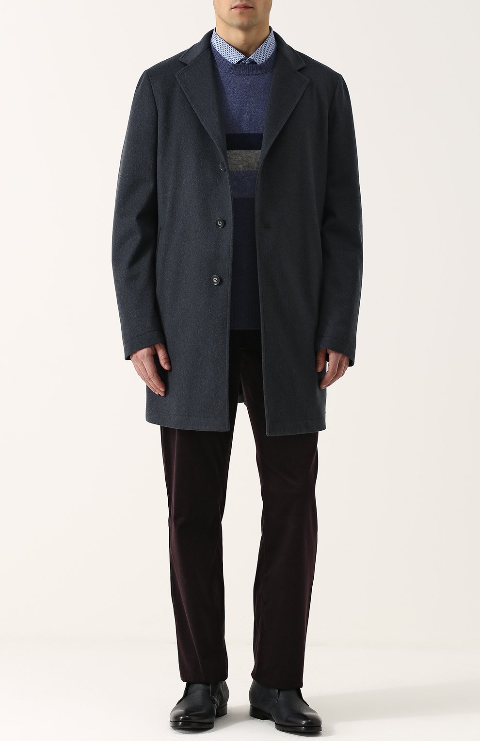 Однобортное пальто из шерсти викуньи с меховой подкладкой LORO PIANA, арт. FAG4531, фото 2