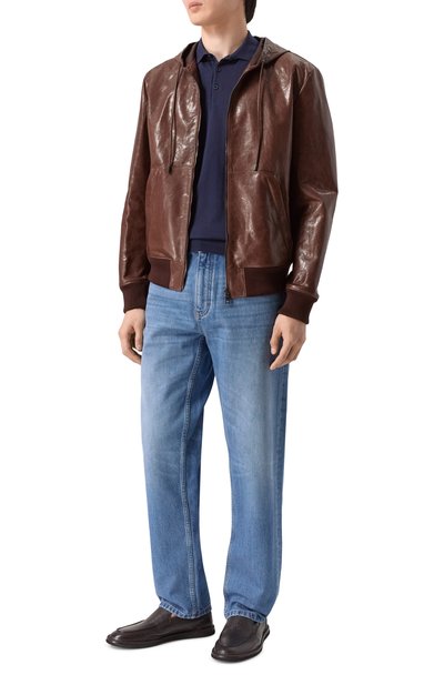 Кожаные лоферы GREEN GEORGE, арт. 1049/CERV0, фото 2