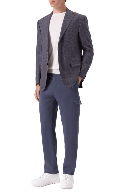 Брюки-карго из лиоцелла Kiton UPLACTK0606H05 Синий  UPLACTK0606H05 Фото 2