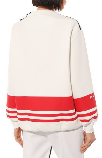 Свитшот prada linea rossa PRADA белого цвета по цене 175000 руб., арт. 134650-10QM-F0009-212, фото 4 Свитшот prada linea rossa PRADA, арт. 134650-10QM-F0009-212, фото 4