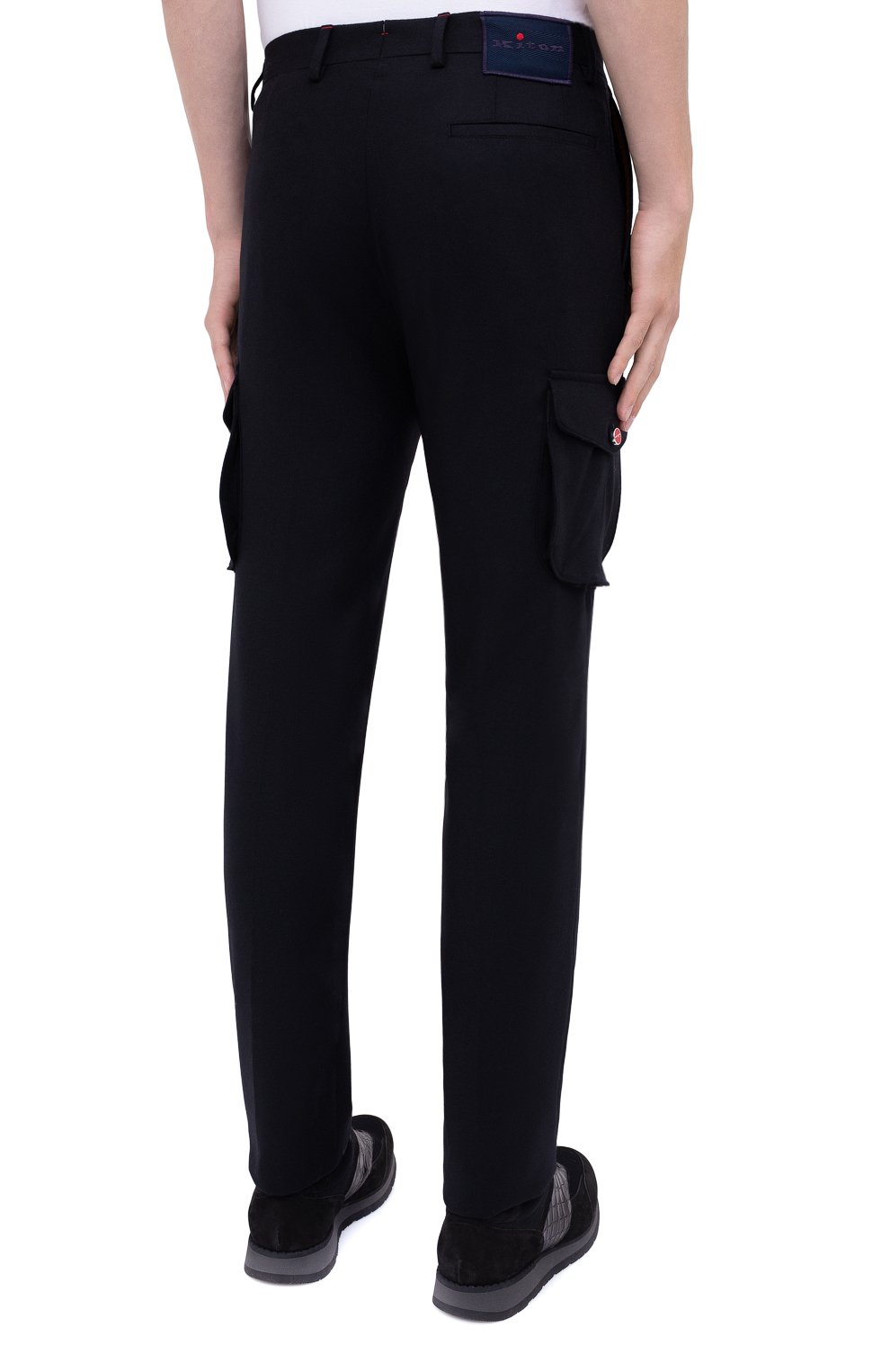 Шерстяные брюки-карго KITON, арт. UFPPCAK01T88, фото 4